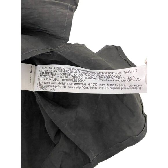 Massimo Dutti STUDIO Womens Draped Crop Top S Gray Frayed Blouse 9419/952 NWT - Picture 9 of 12